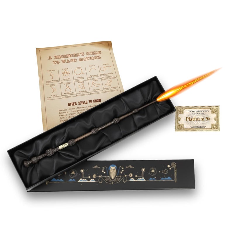 Fusked Dumbledore Magic Wand - HP Accessories for Role Play - Gift Toys Cosplay Dress Accessories Combo for Kids (Limited Edition 2025), Brown - Image 1